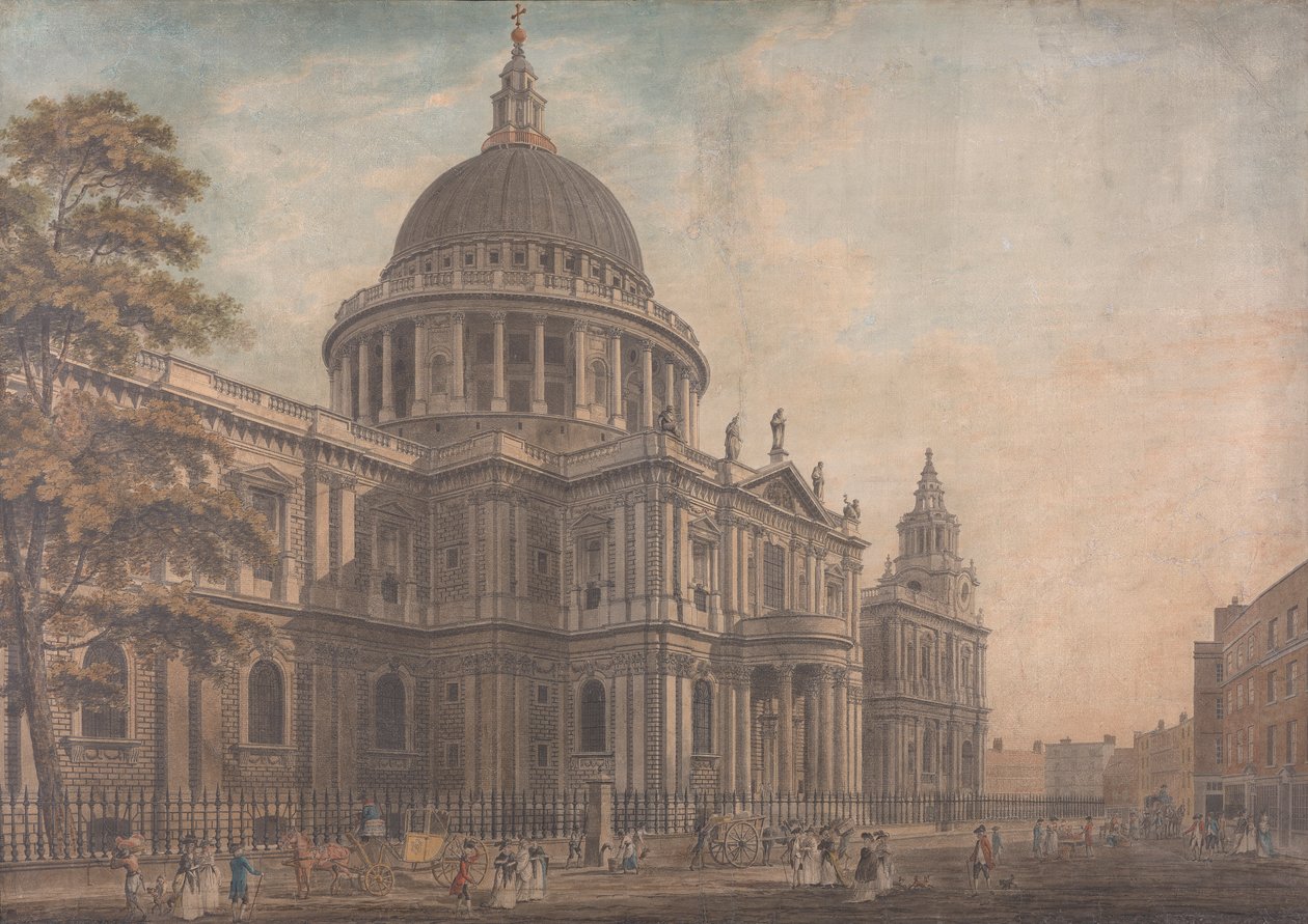 La fachada norte de San Pablo de Thomas Malton the Younger