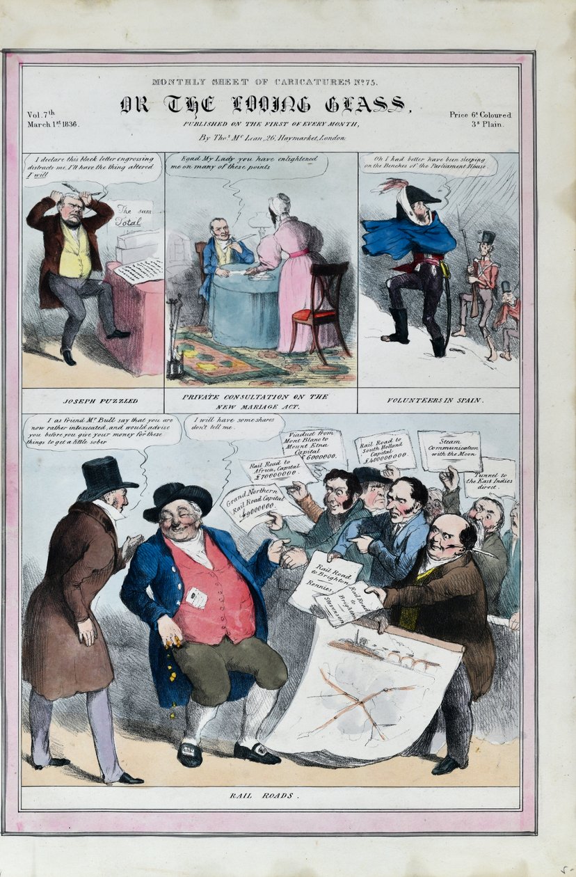 Hoja mensual de caricaturas nº 75. O el espejo de Thomas McLean