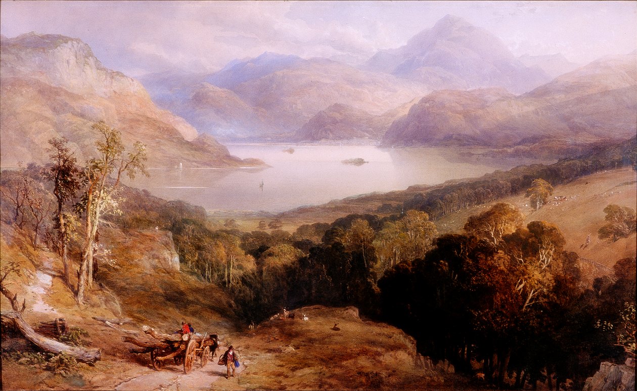 Ullswater, alrededor de 1842 (Acuarela y gouache) de Thomas Miles II Richardson