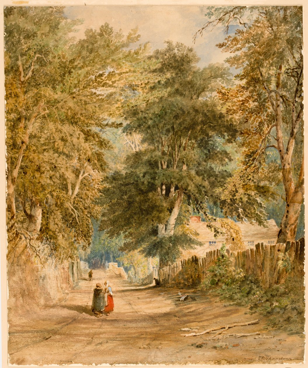 Paisaje - Camino con figuras de Thomas Miles Richardson