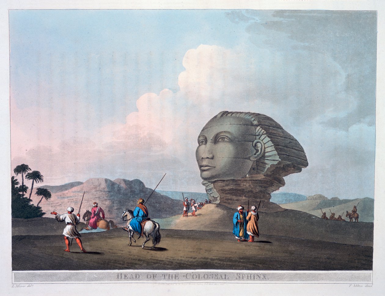 Cabeza de la Esfinge Colosal, Giza, Egipto, 1801 de Thomas Milton