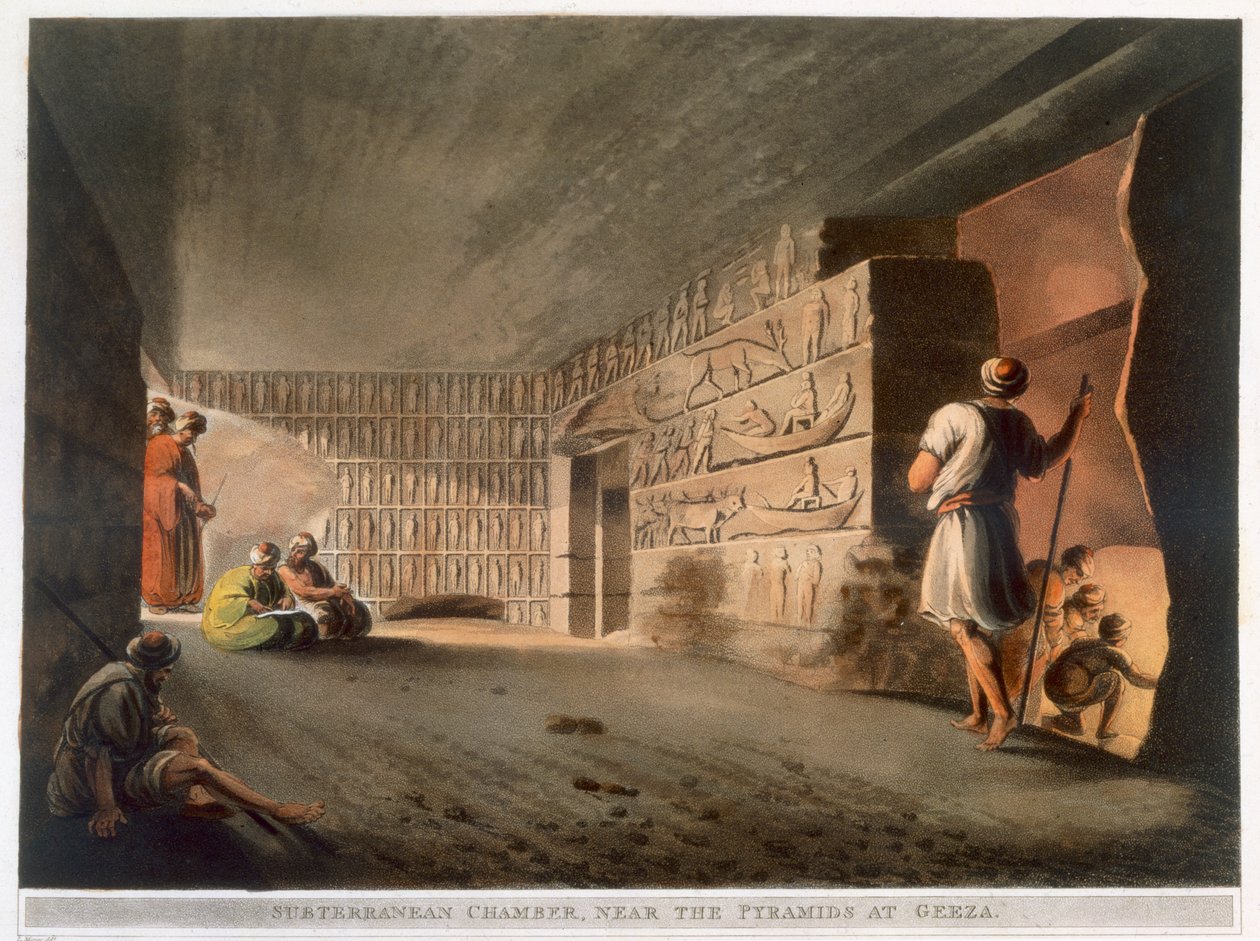 Cámara subterránea cerca de las pirámides de Giza de Thomas Milton