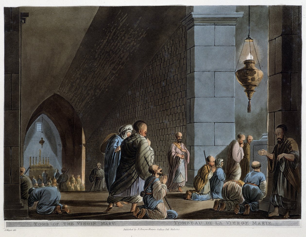 Tumba de la Virgen María. En "Vistas en Egipto" de Thomas Milton