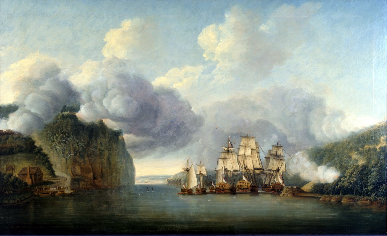 Forzar el paso del río Hudson, 9 de octubre de 1776 de Thomas Mitchell
