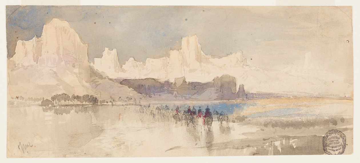 Cañón del Río Virgin, Sur de Utah de Thomas Moran