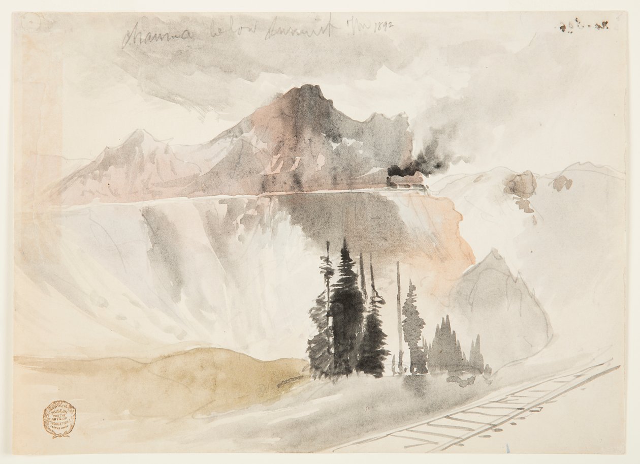 Chama bajo la cumbre de Thomas Moran