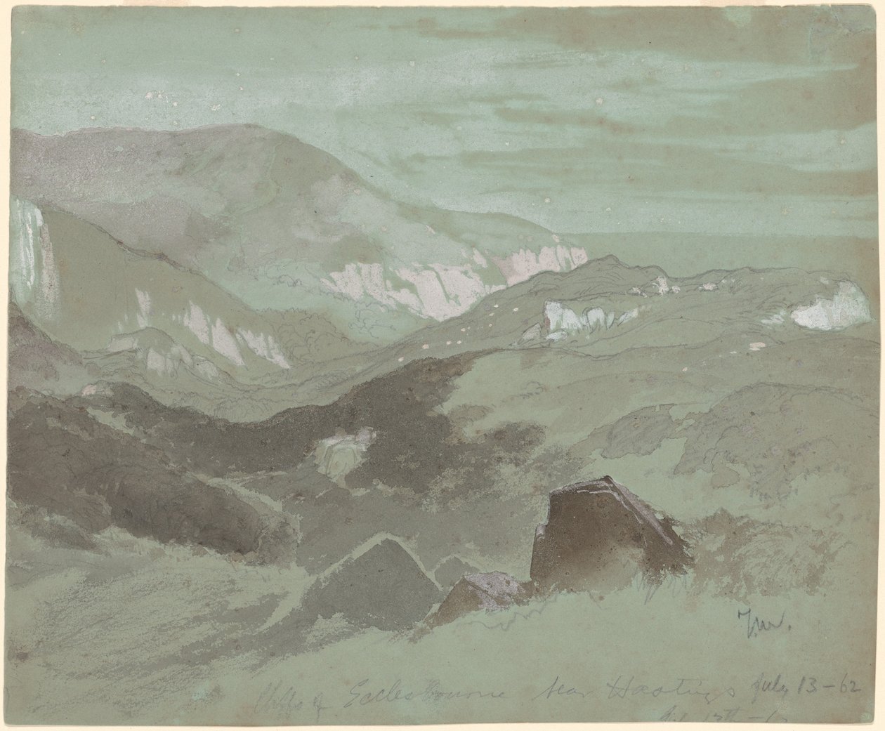 Acantilados de Ecclesbourne Cerca de Hastings de Thomas Moran
