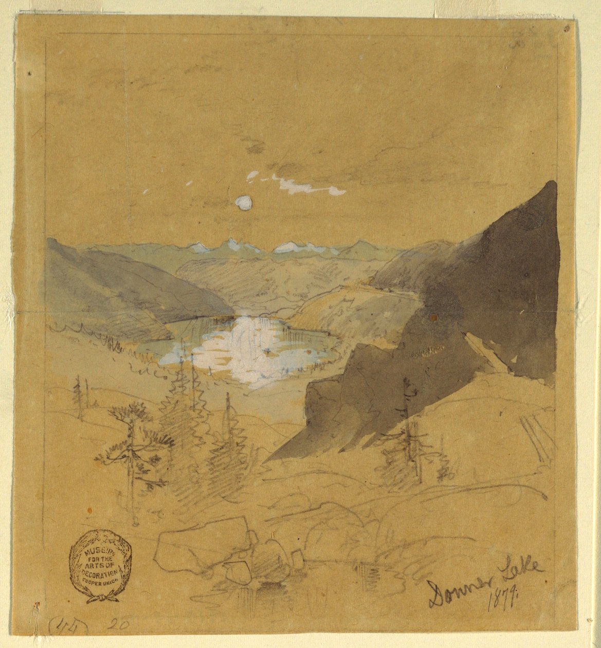 Dibujo, Lago Donner, 1879 de Thomas Moran