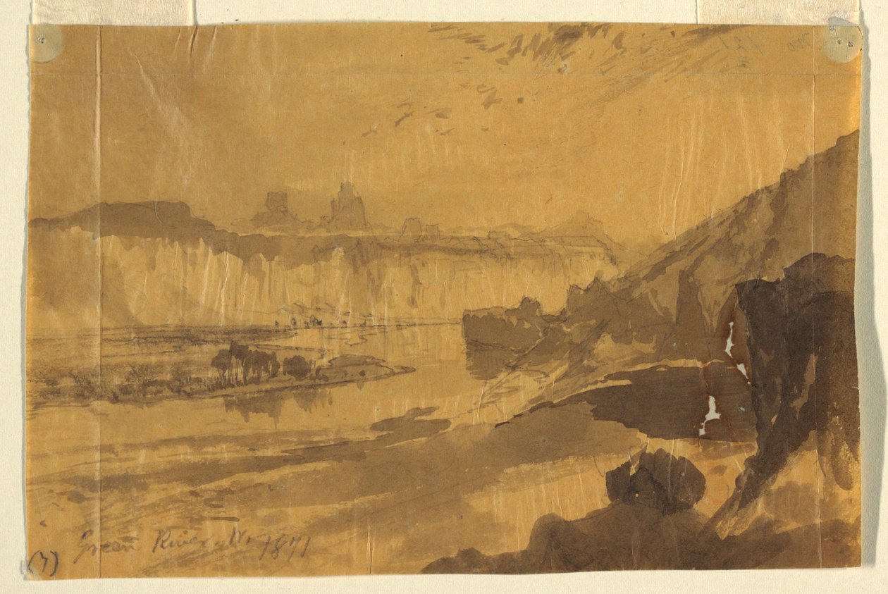 Dibujo, Green River, Wyoming, 1871 de Thomas Moran