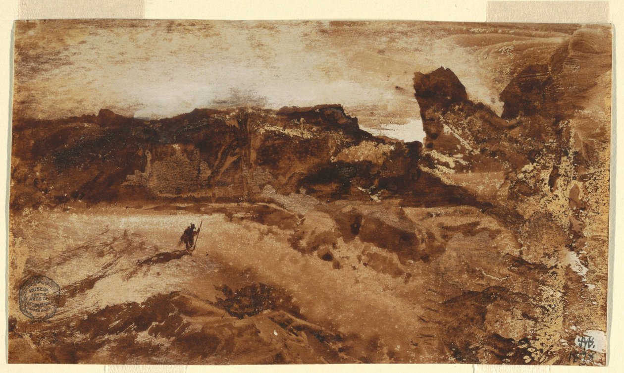Dibujo, En el desierto, Arizona, 1878 de Thomas Moran