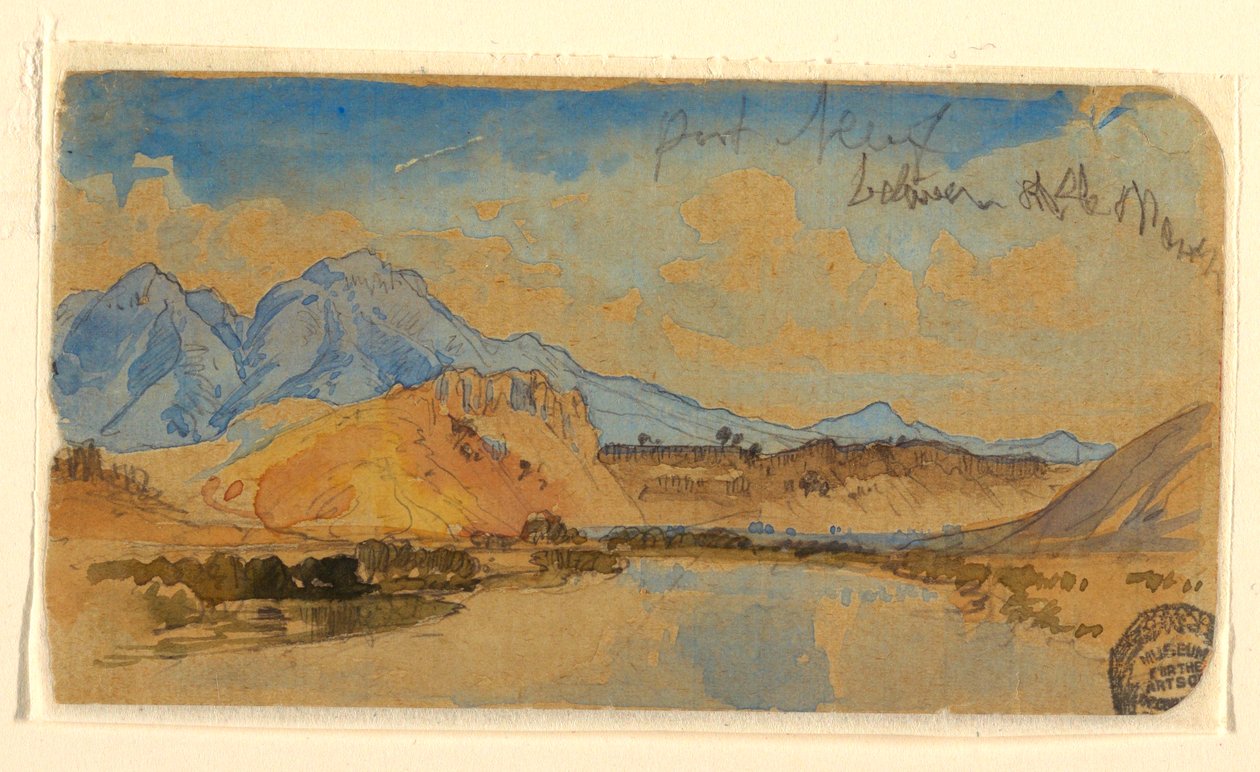 Dibujo, Port Neuf Canyon, Idaho, posiblemente 1879 de Thomas Moran