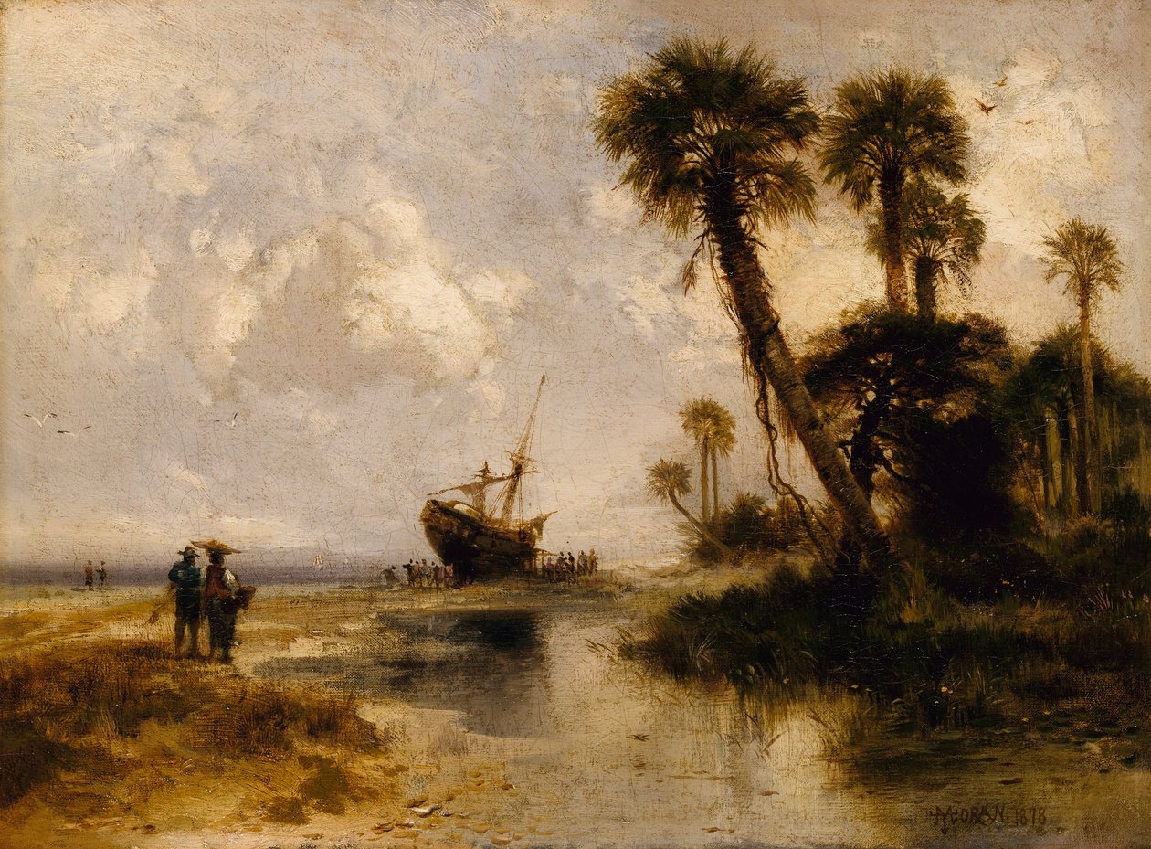 Isla Fort George, Florida de Thomas Moran