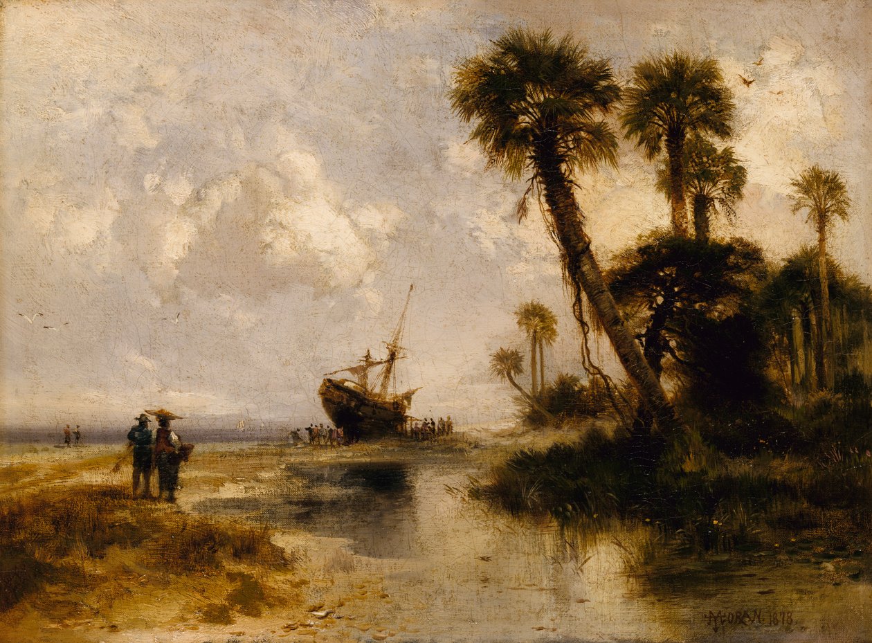 Isla Fort George, Florida, 1878 de Thomas Moran