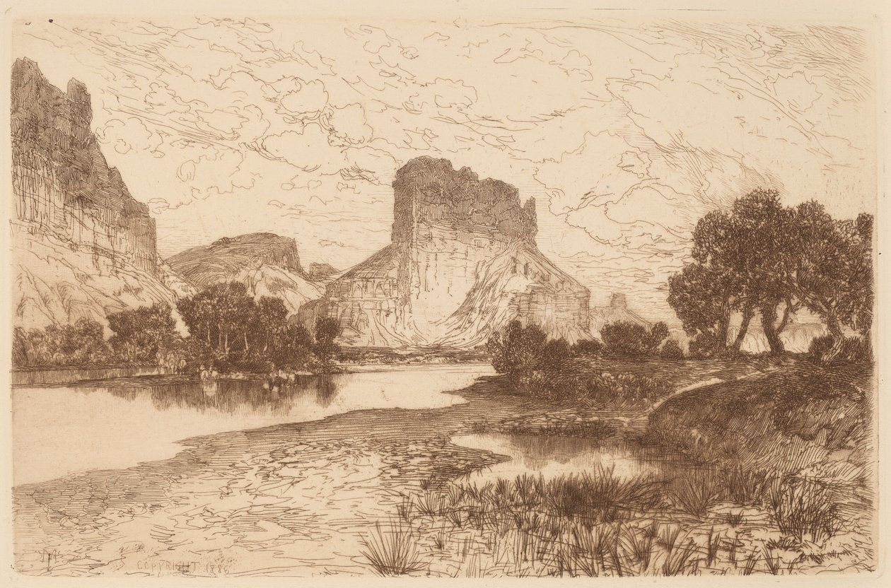 Río Verde, Territorio de Wyoming de Thomas Moran