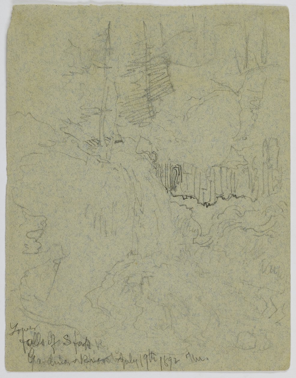 Cascada inferior de la bifurcación sur del río Gardiner de Thomas Moran