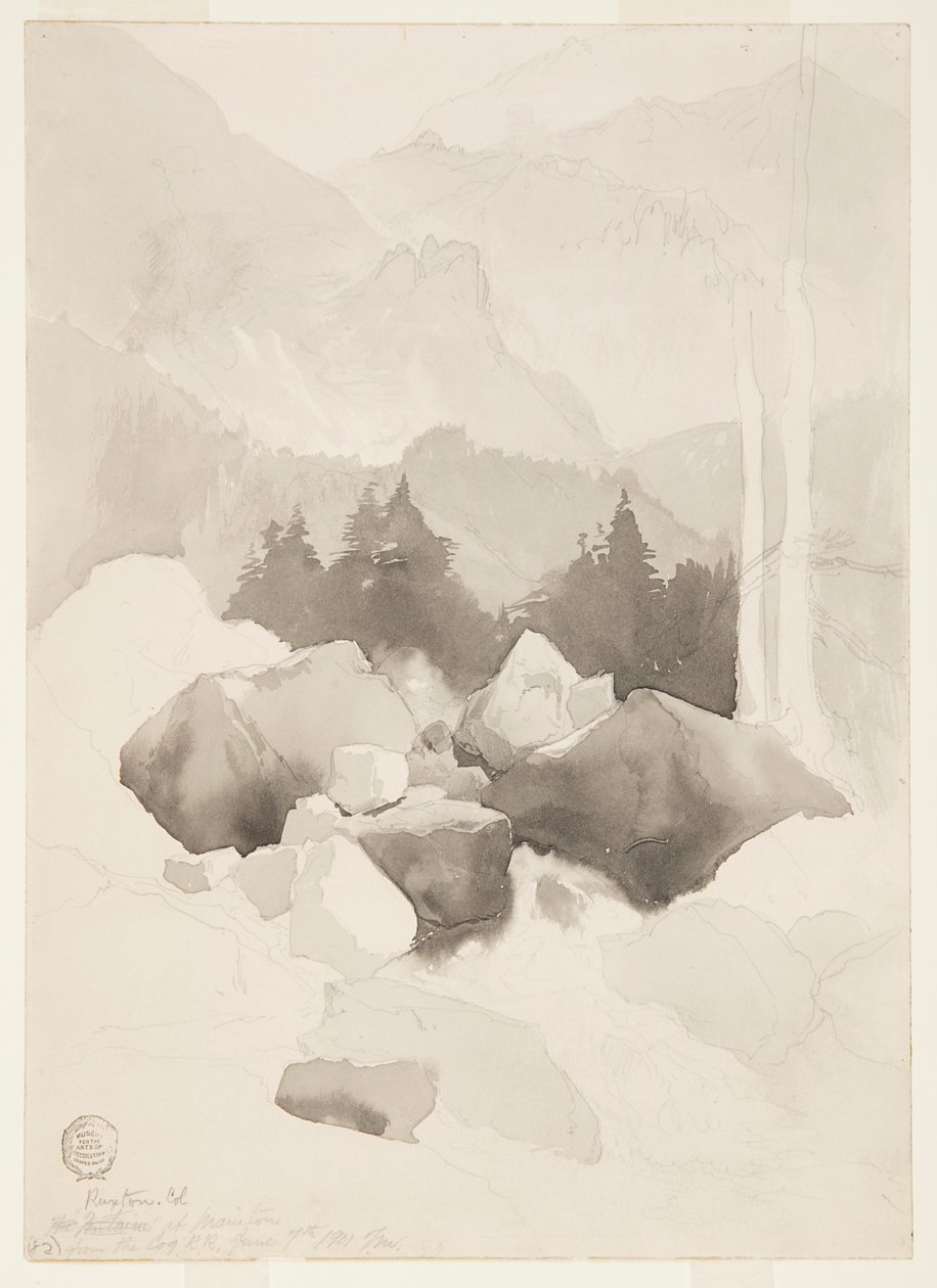 Estudio de Ruxton, Colorado de Thomas Moran