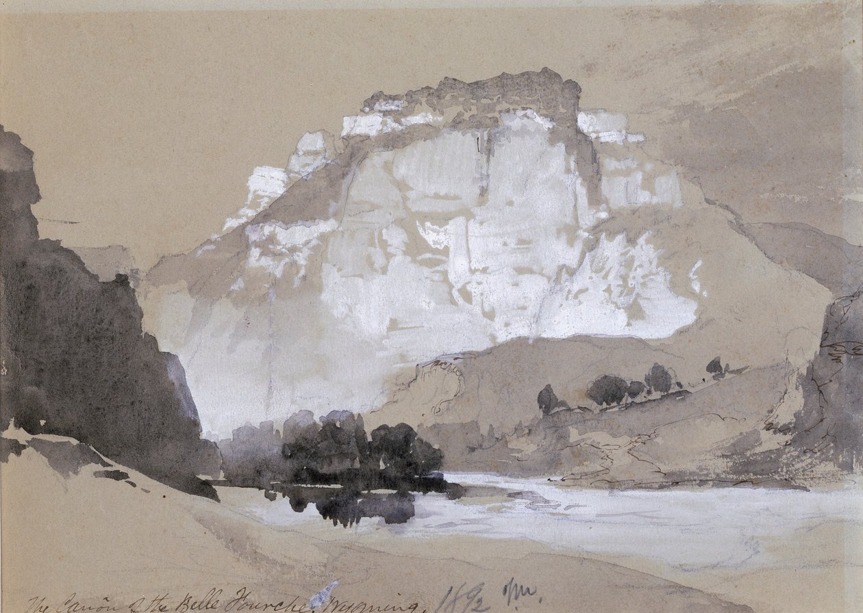 El Cañón del Belle Fourche, Wyoming de Thomas Moran