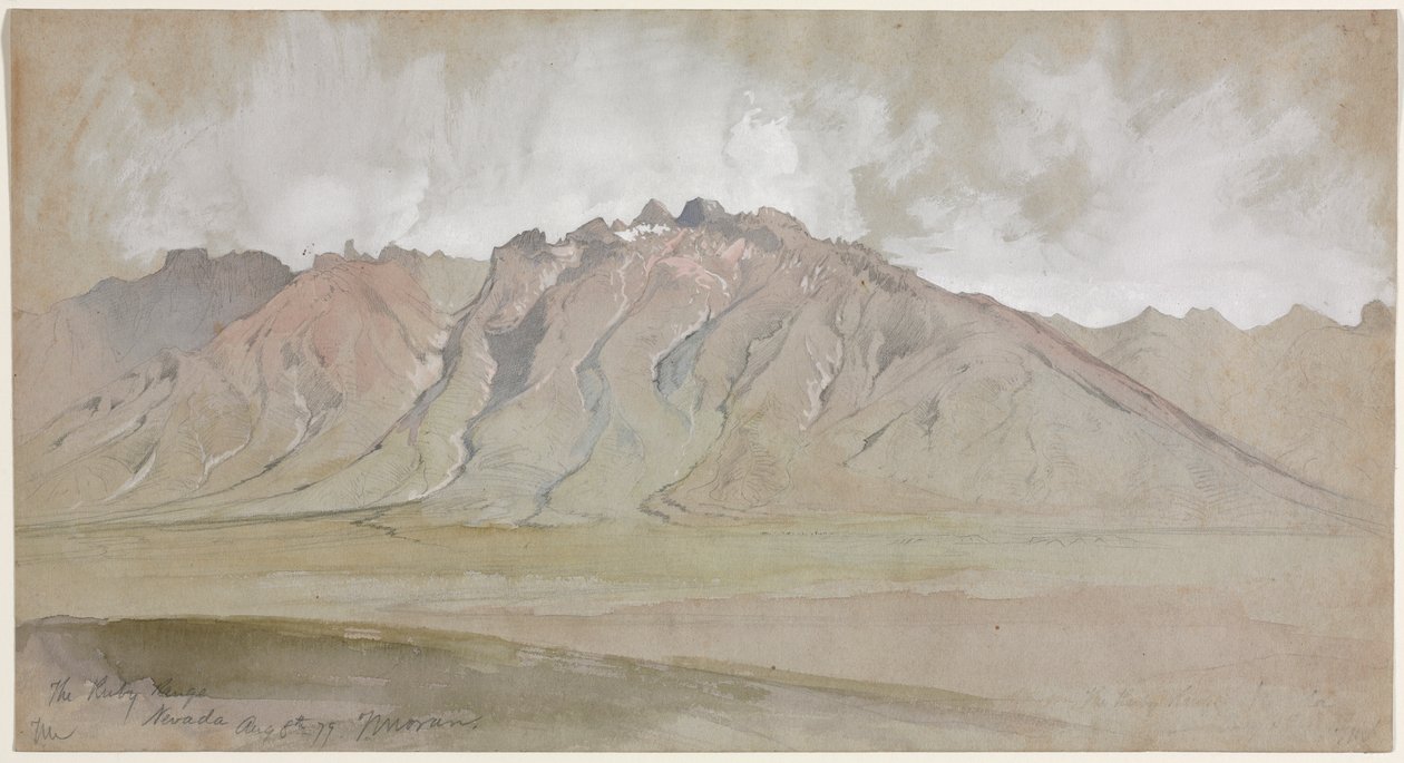 La cordillera Ruby, Nevada de Thomas Moran