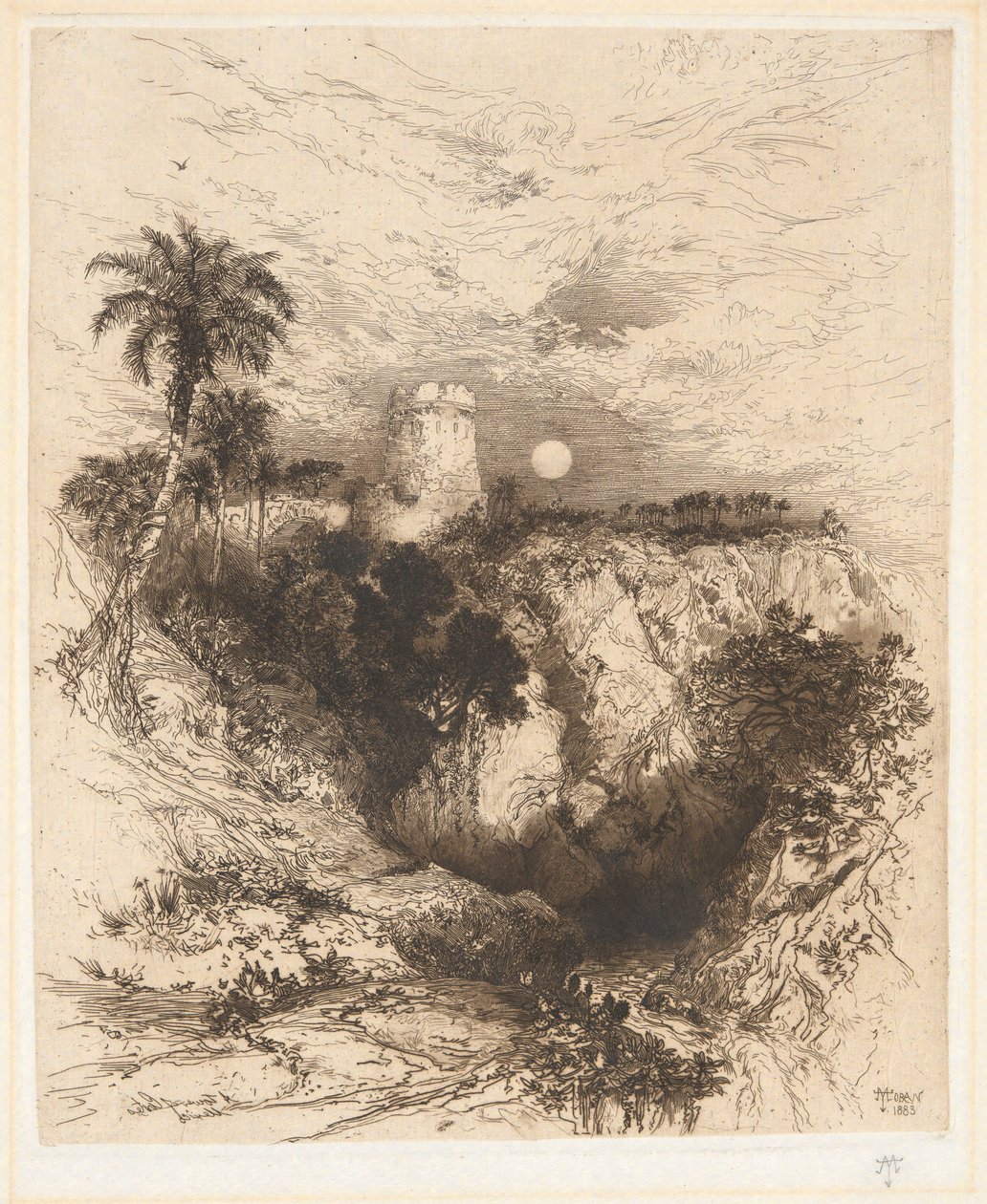 Torre de Cortés, México de Thomas Moran