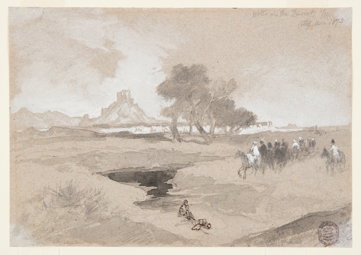 Pozo de Agua en el Desierto, Utah de Thomas Moran