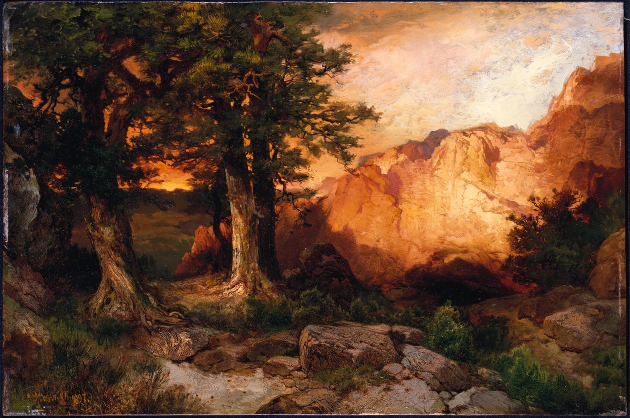 Atardecer Occidental, 1897 de Thomas Moran