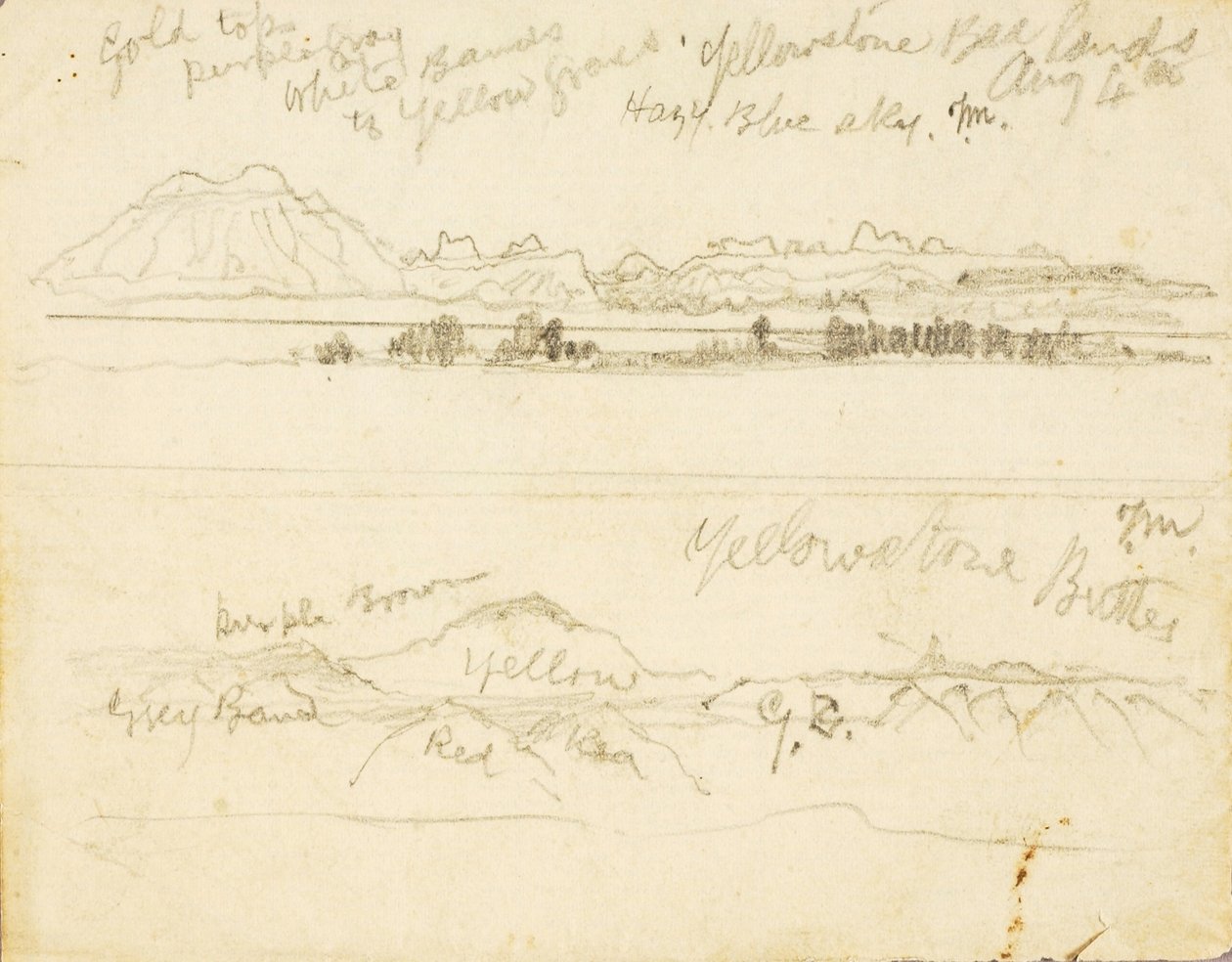 Yellowstone Bad Lands (y) Yellowstone Buttes de Thomas Moran
