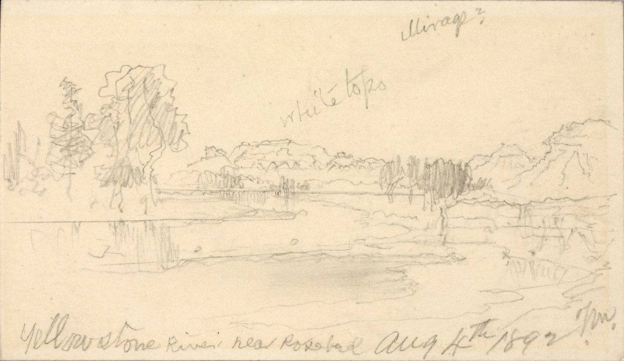 Río Yellowstone, cerca de Rosebud de Thomas Moran