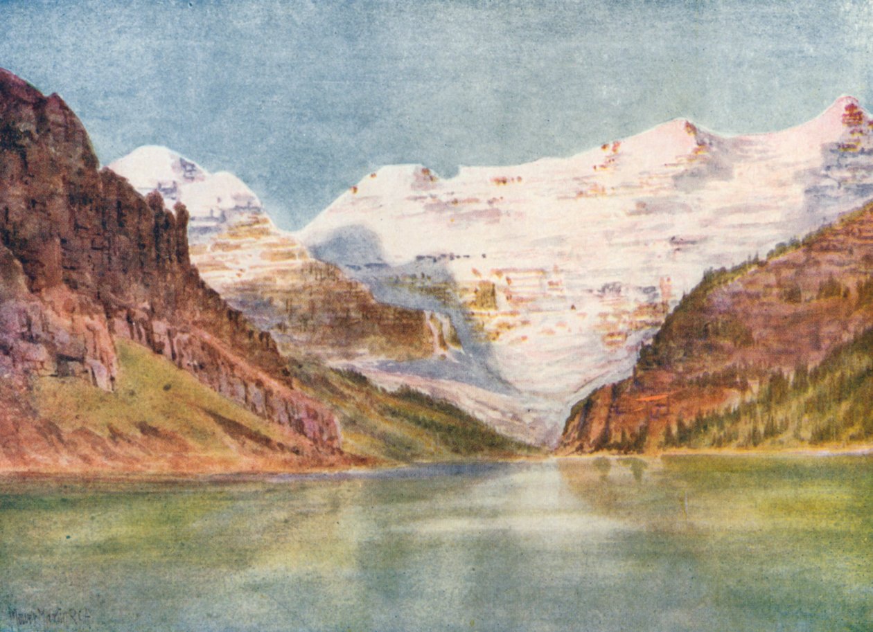 Lago Louise, Laggan (litografía en color) de Thomas Mower Martin