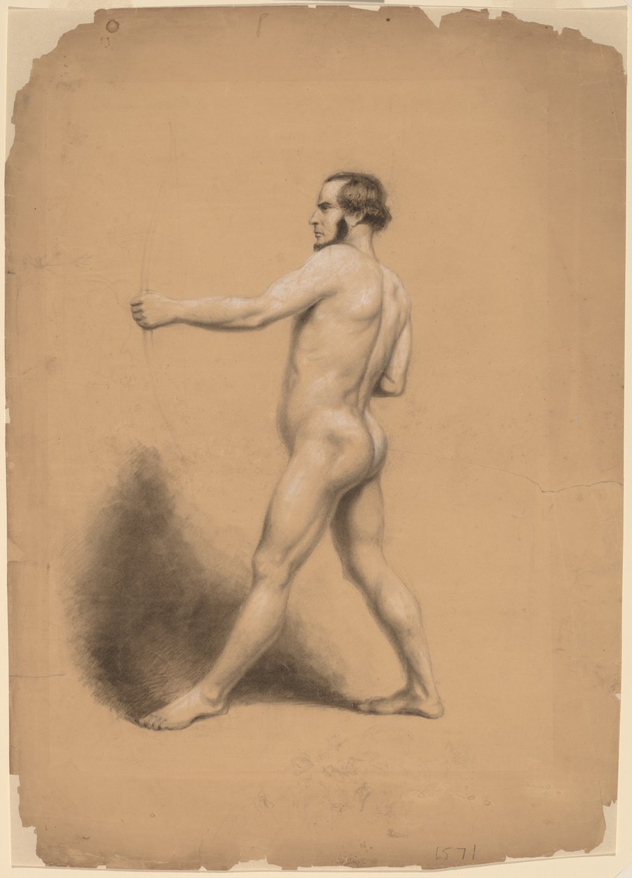 Arquero, estudio de desnudo de Thomas Nast