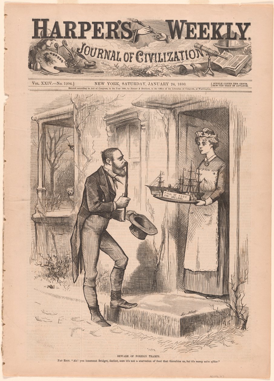 Cuidado con los vagabundos extranjeros de Thomas Nast