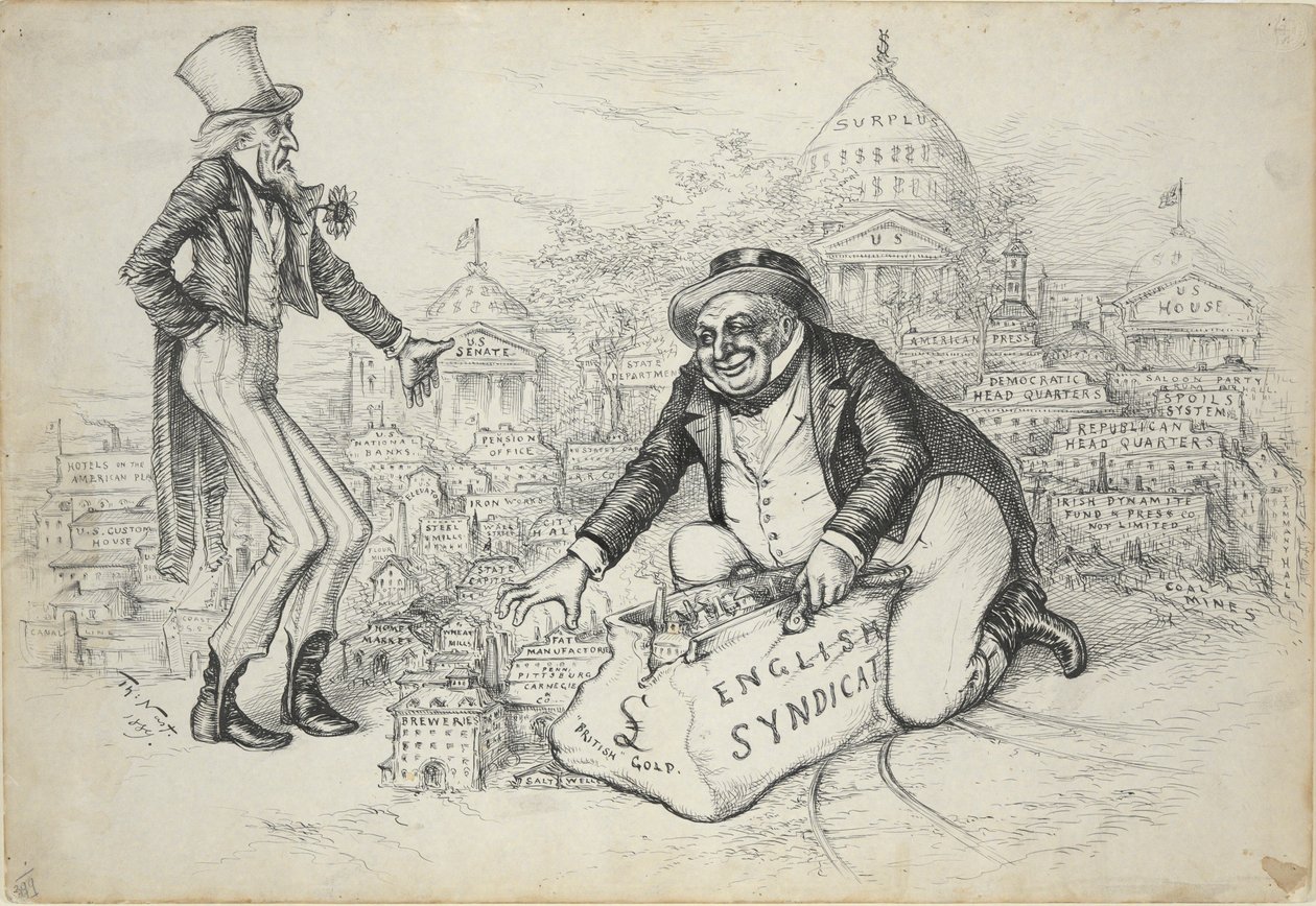 Sindicato inglés (oro británico) de Thomas Nast