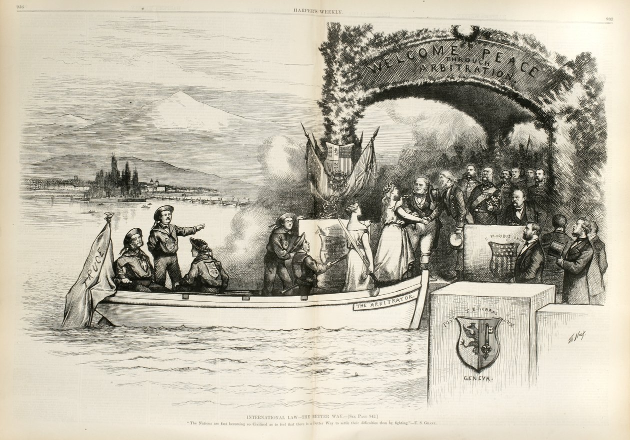 Derecho Internacional - El mejor camino..., 1874 de Thomas Nast