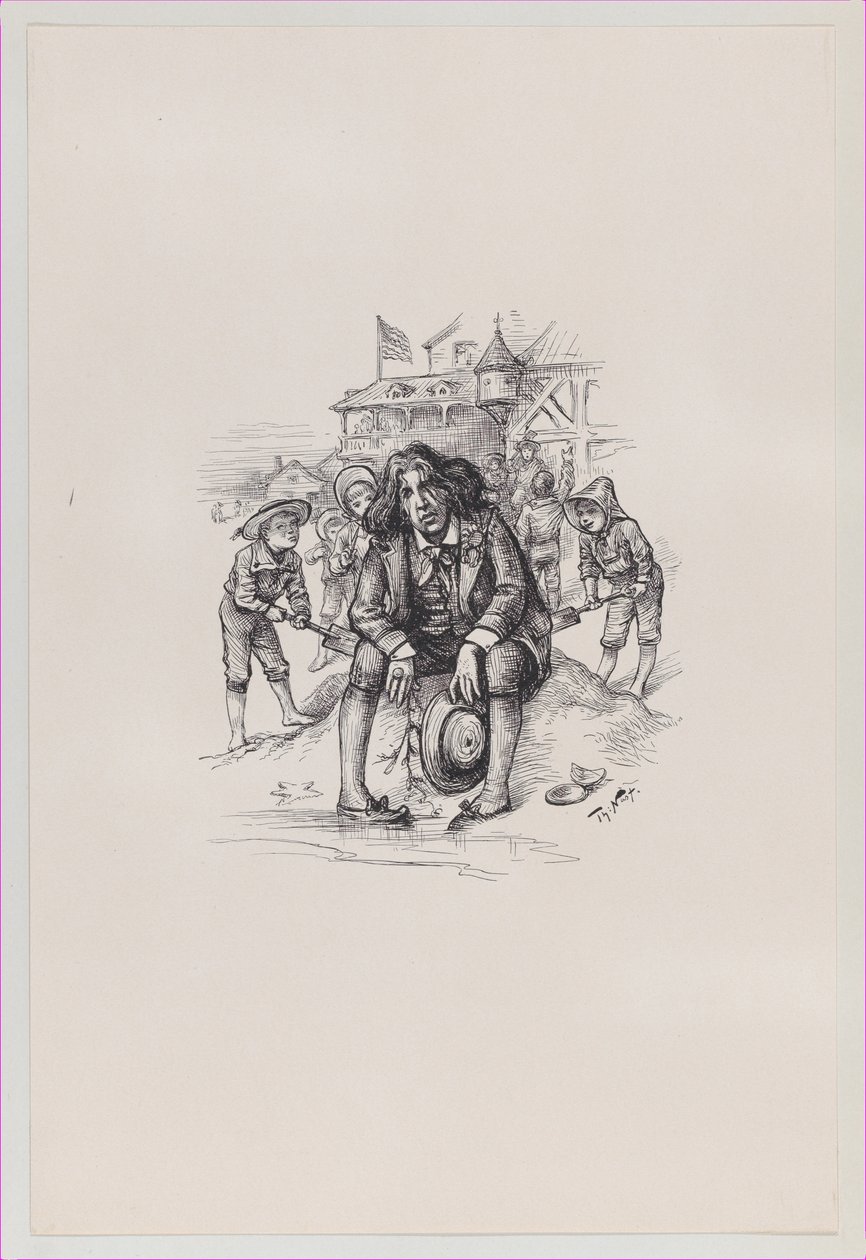Oscar en la orilla del mar, 26 de agosto de 1882 de Thomas Nast