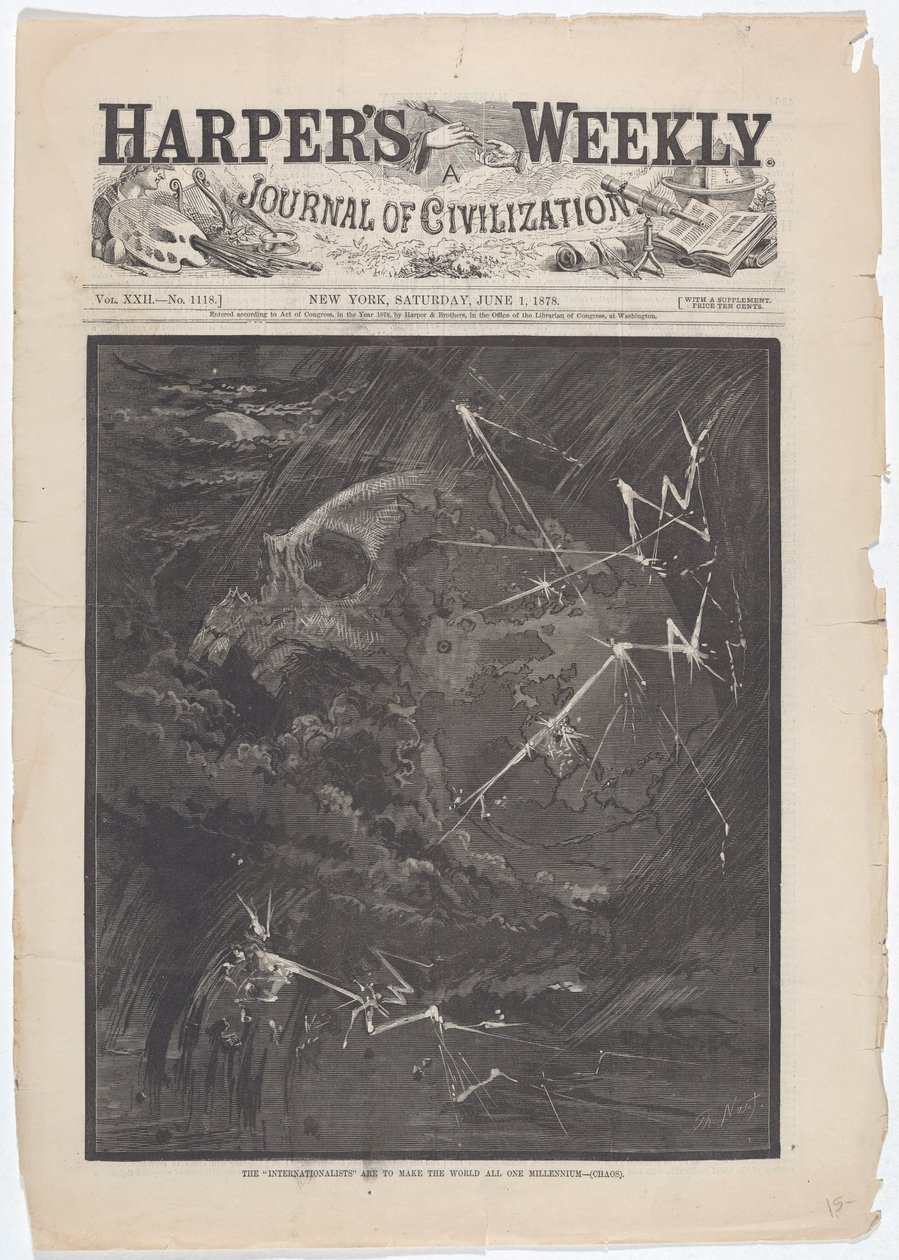 Los "Internacionalistas" van a hacer del mundo un solo milenio - (Caos) de Thomas Nast