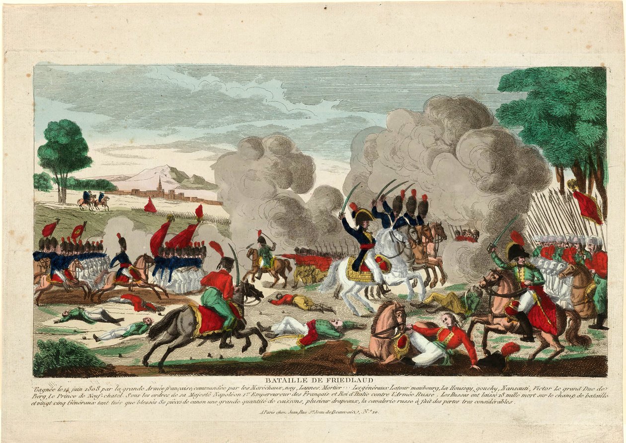 La batalla de Friedland. Una carga de la Guardia Leib rusa el 14 de junio de 1807 - Naudet, Thomas Charles de Thomas Naudet