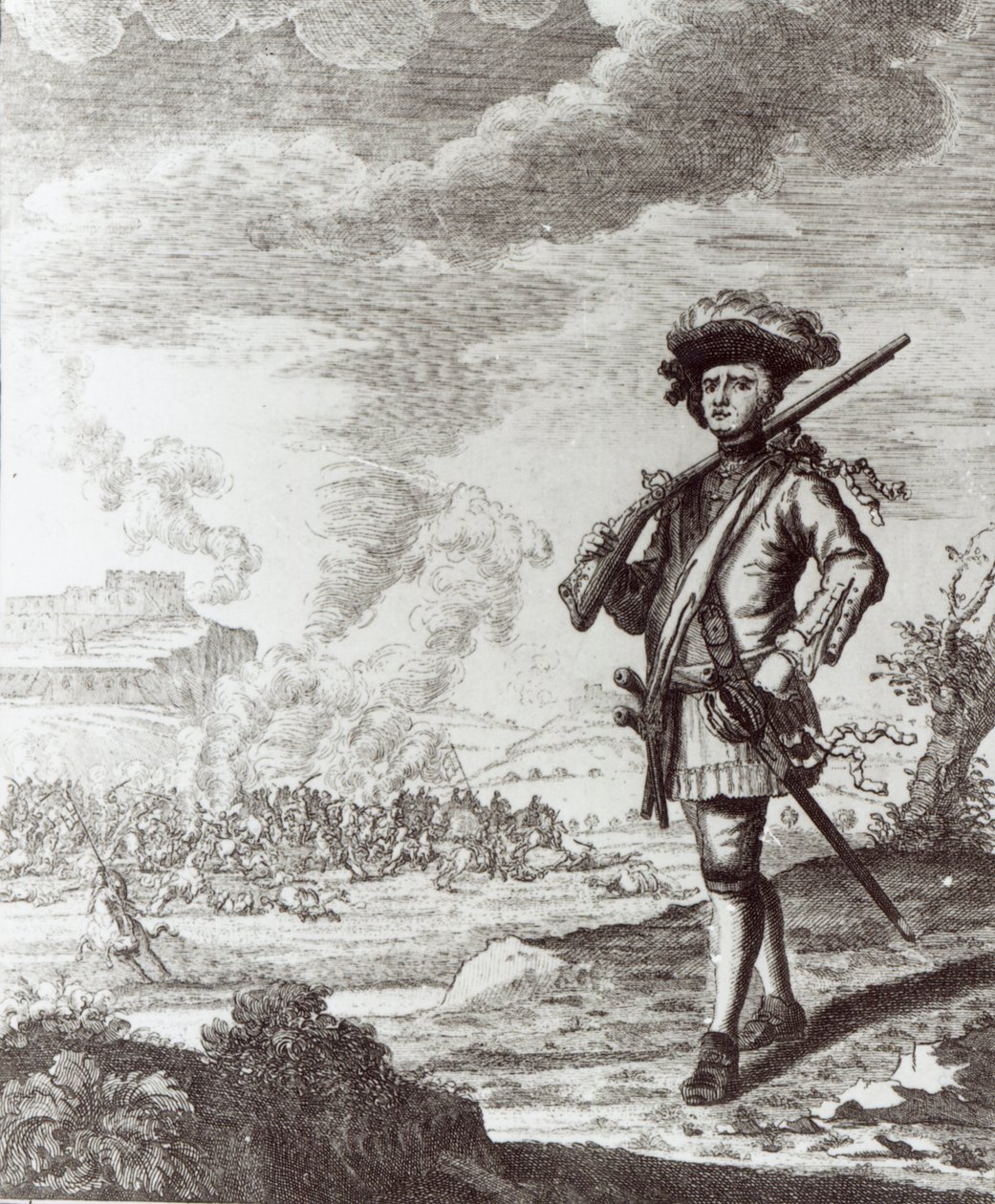 El capitán Henry Morgan en el saqueo de Panamá en 1671, c.1734 de Thomas Nicholls