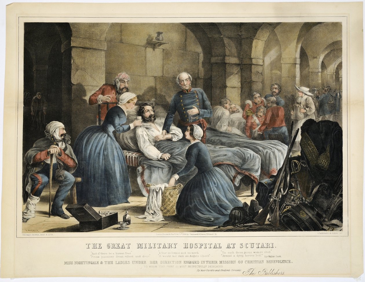 El gran hospital militar en Scutari, impreso por Stannard und Dixon, 24 de febrero de 1855 de Thomas Packer