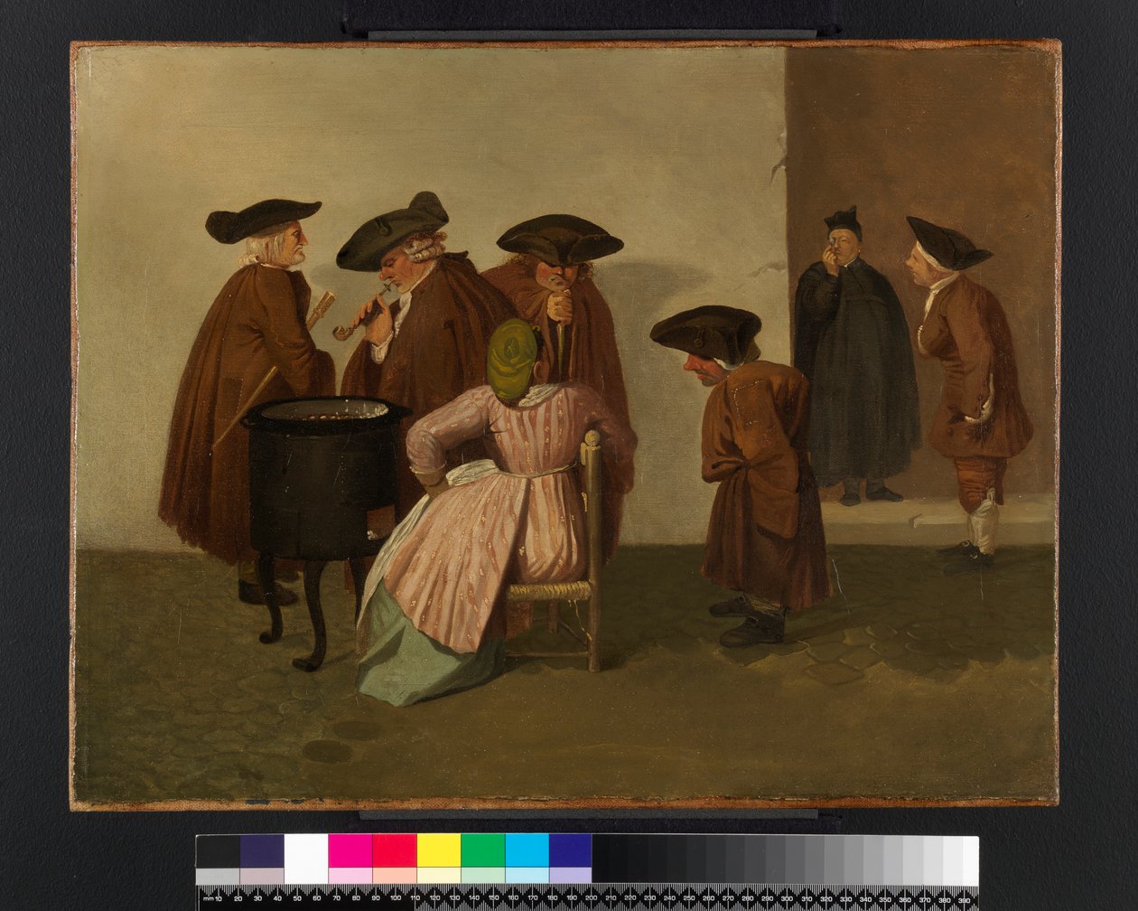 Interior de una cafetería italiana, c.1747-55 de Thomas Patch