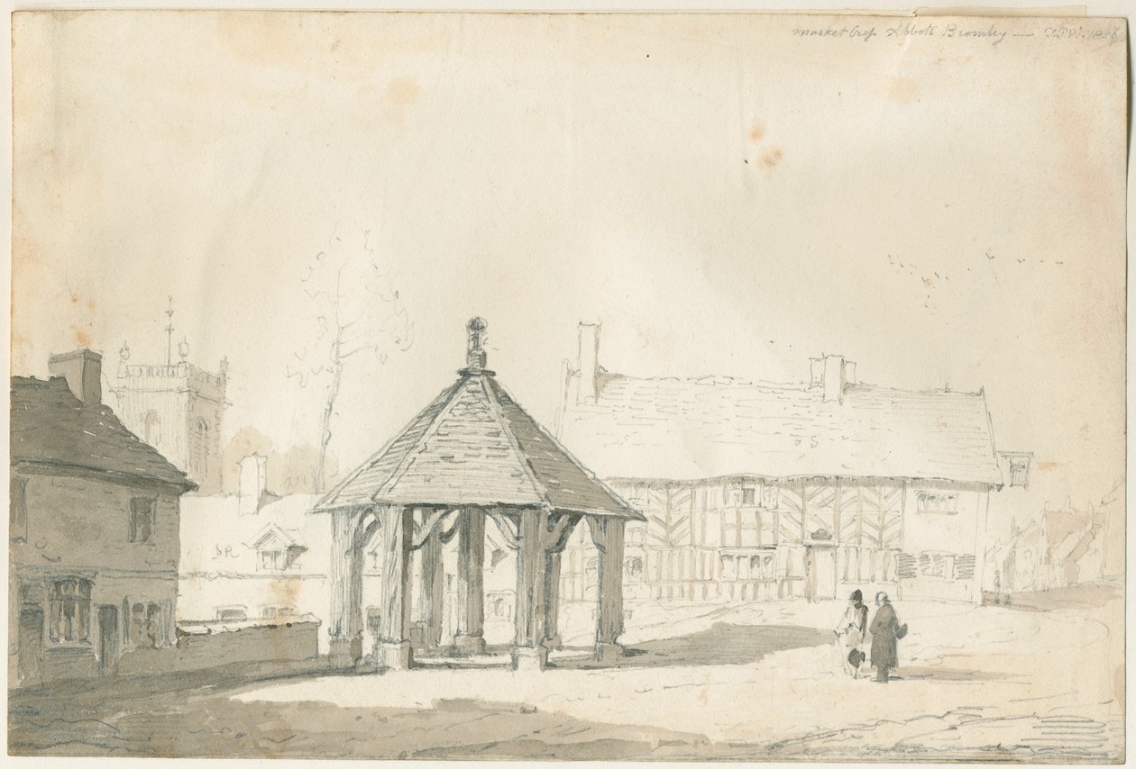 Abbots Bromley Tudor - Cruz del Mercado y Casa de Thomas Peploe Wood
