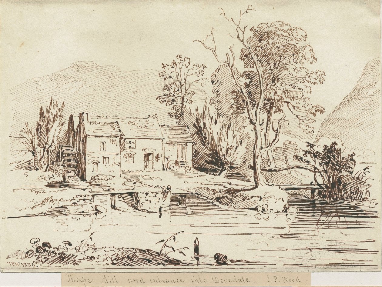 Dovedale - Molino de Thorpe de Thomas Peploe Wood