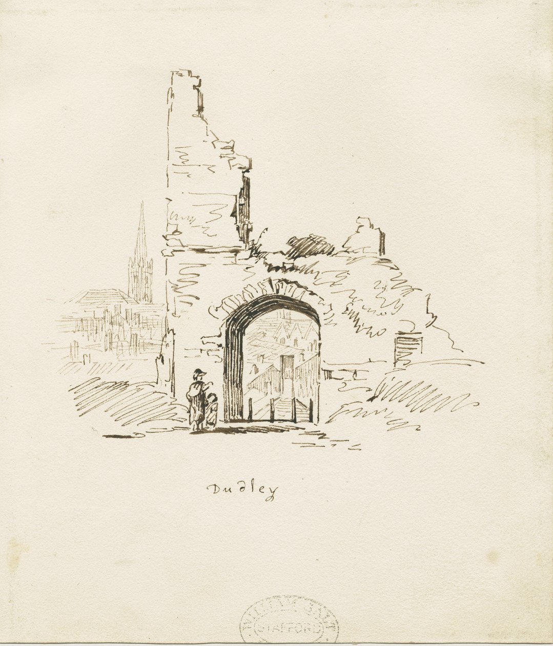 Castillo de Dudley - La Torre (detalle) de Thomas Peploe Wood
