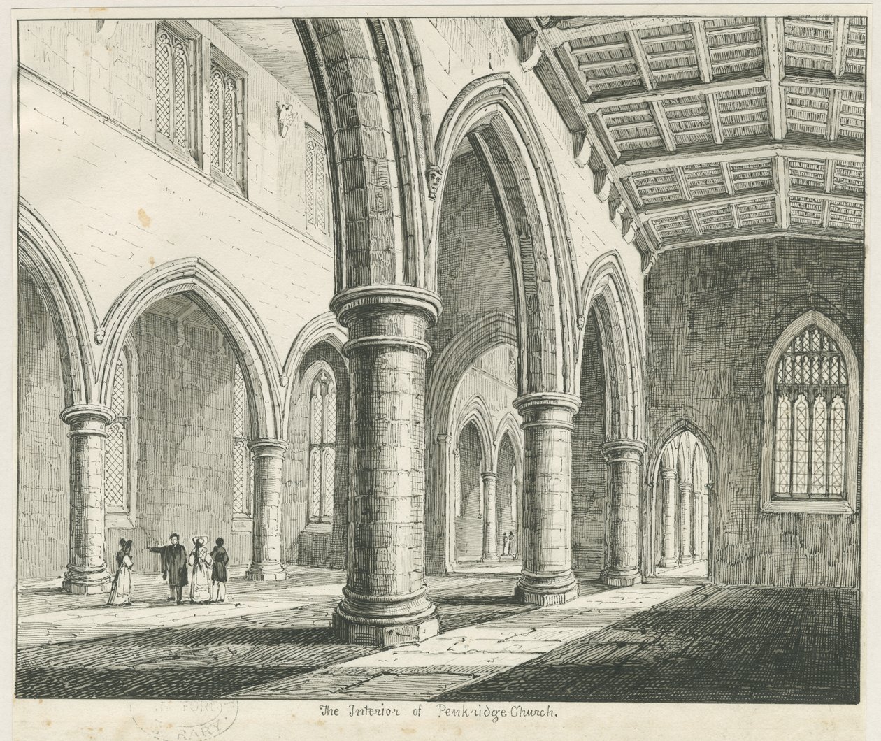 Interior de la Iglesia de Penkridge de Thomas Peploe Wood