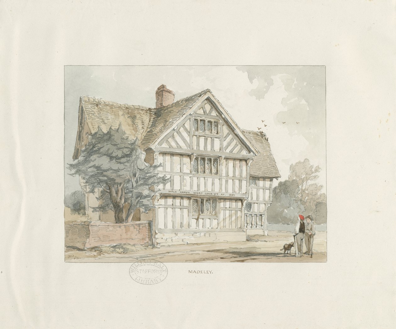 Madeley - Casa Antigua: pintura en acuarela de Thomas Peploe Wood