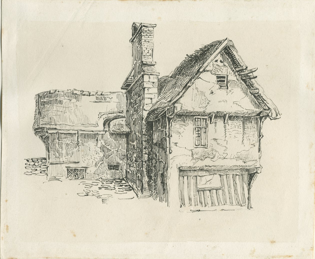 Standon Hall: dibujo a pluma y tinta de Thomas Peploe Wood