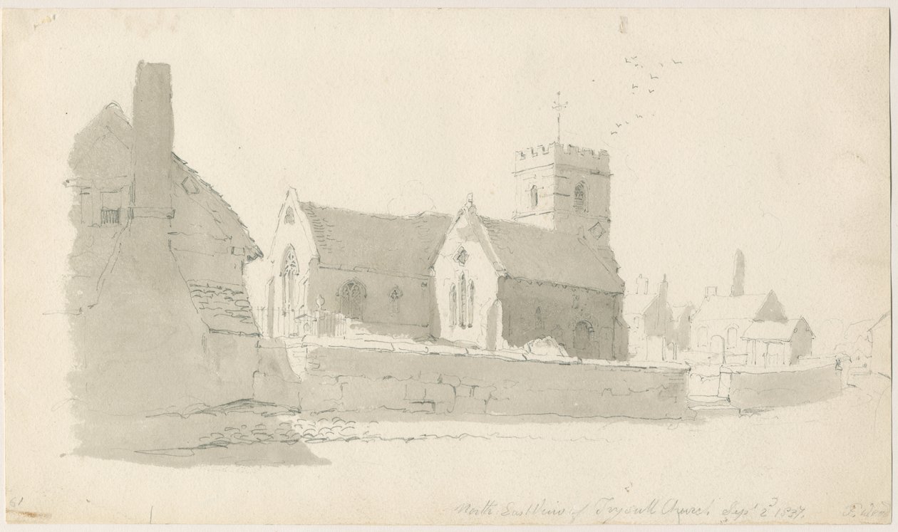 Iglesia de Trysull, 2 Sep 1837 de Thomas Peploe Wood