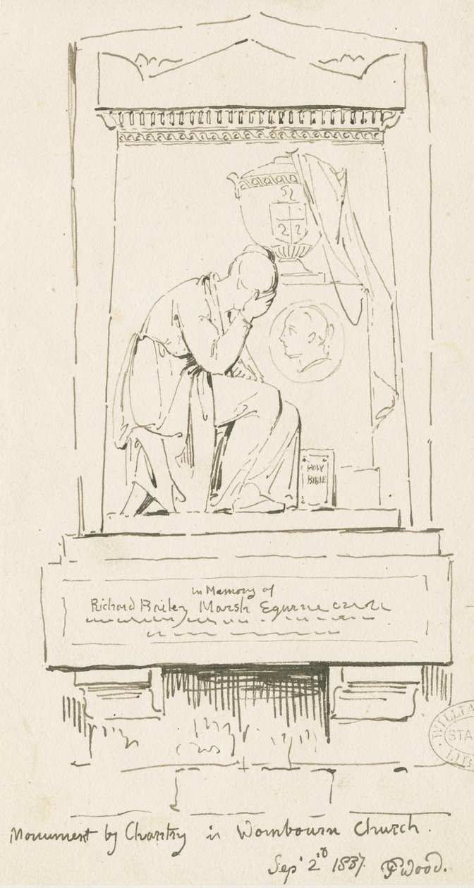 Iglesia de Wombourne - Monumento a Richard Bailey Marsh de Thomas Peploe Wood