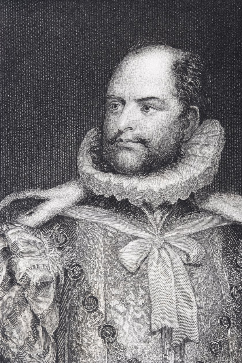 Príncipe Augusto Federico, grabado por Henry Robinson (fl.1827-72) de Thomas Phillips