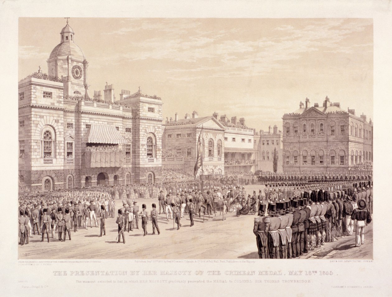 Presentación de la Medalla de Crimea por la Reina Victoria al Coronel Sir Thomas Trowbridge, 18 de mayo de 1855 de Thomas Picken
