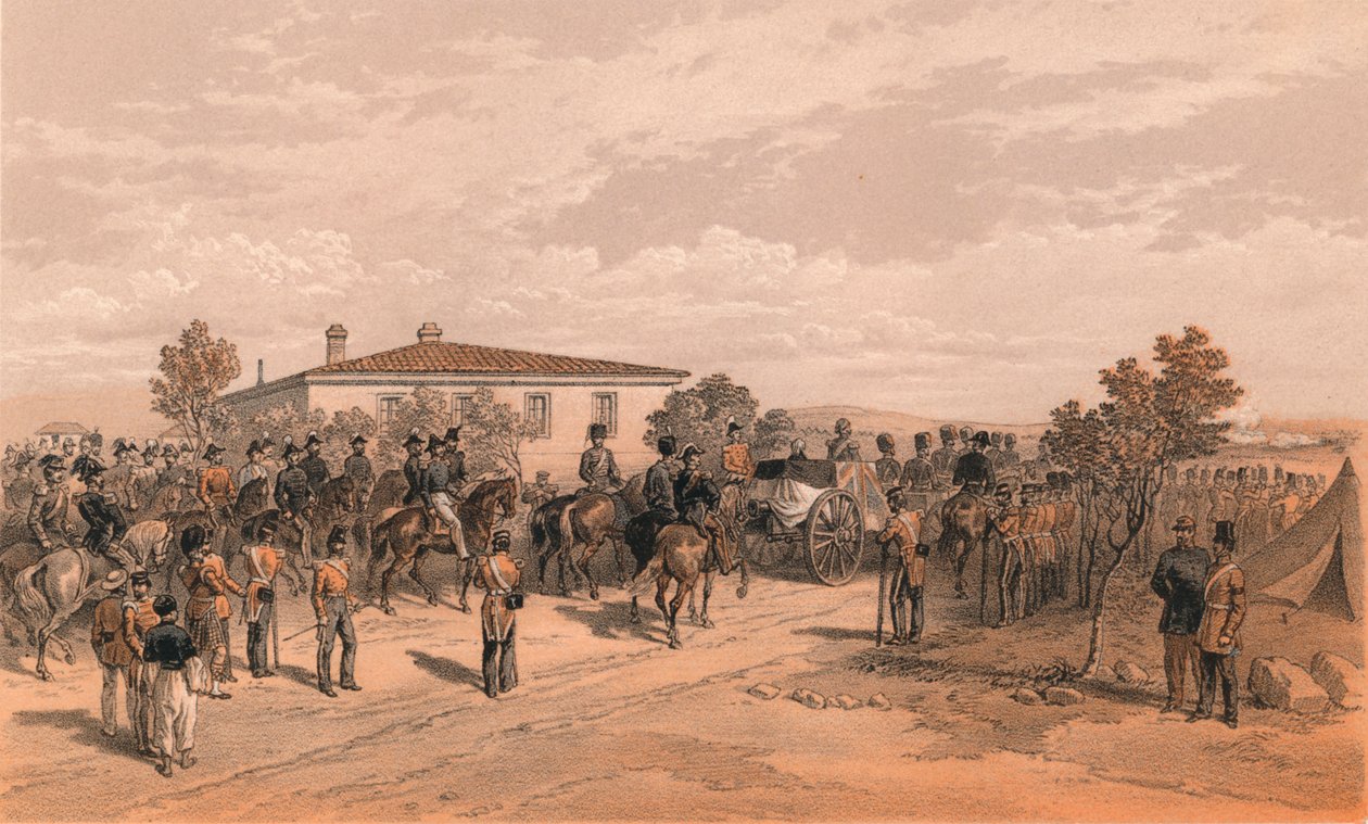 El cortejo fúnebre de Lord Raglan saliendo del cuartel general de Thomas Picken
