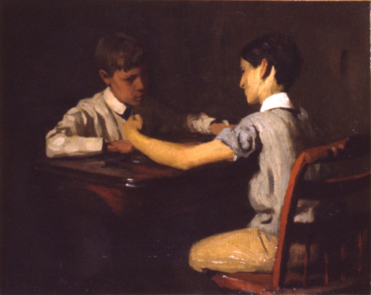 Jugadores de Damas, ca. 1895 de Thomas Pollock Anshutz